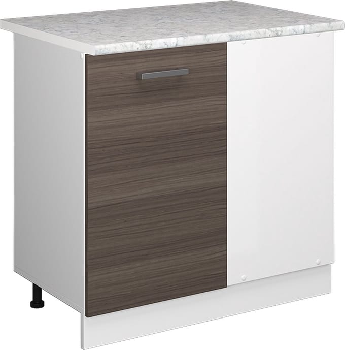 Vicco R-Line Hoekkast – 86 cm, WB Marmer Edel grijs