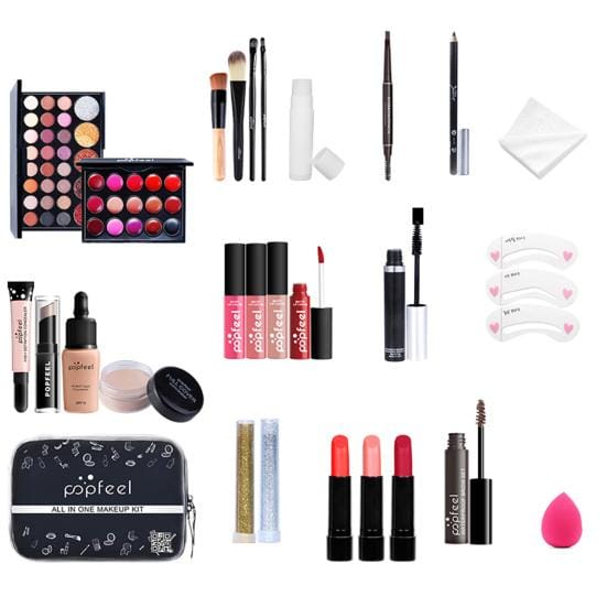 30 stks / set make-upkit professionele universele volledige set 30PCS/Set black