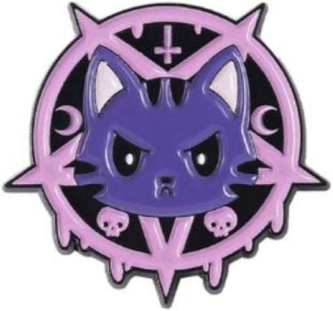 Pin Broche - enamel pin - kledingspeld - Cat penta