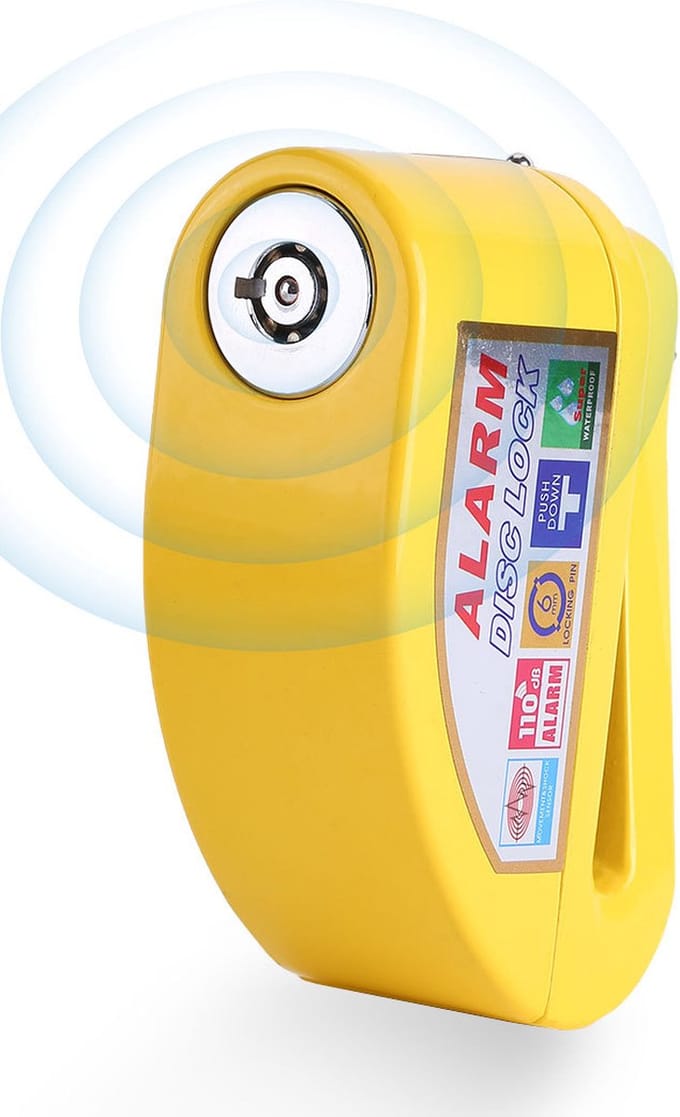Hbs Remschijfslot Met Alarm – 6 Mm - Zwart