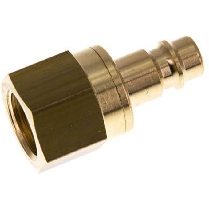 Messing DN 7.2 (Euro) Luchtkoppeling Insteeknippel G 3/8 inch Binnendraad Double Shut-Off
