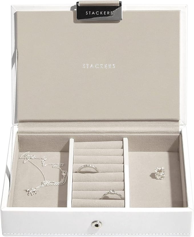 Witte Mini Sieraden Doos met Deksel