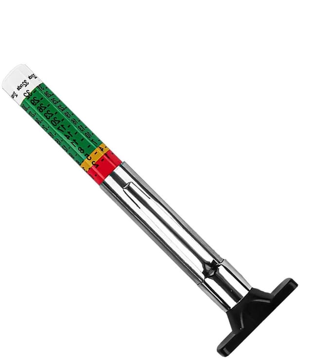 Bandprofielmeter - Bandendieptemeter - Veilig Rijden - Kleurenindicator - 0-32tel - Zilver
