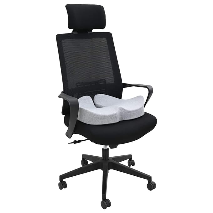 vidaXL - Zitkussen - Traagschuim - Lichtgrijs - 48 - x - 42 - x - 11,5 - cm