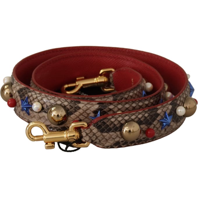 Dolce & Gabbana Elegante Python Leren Schouderriem voor Dames