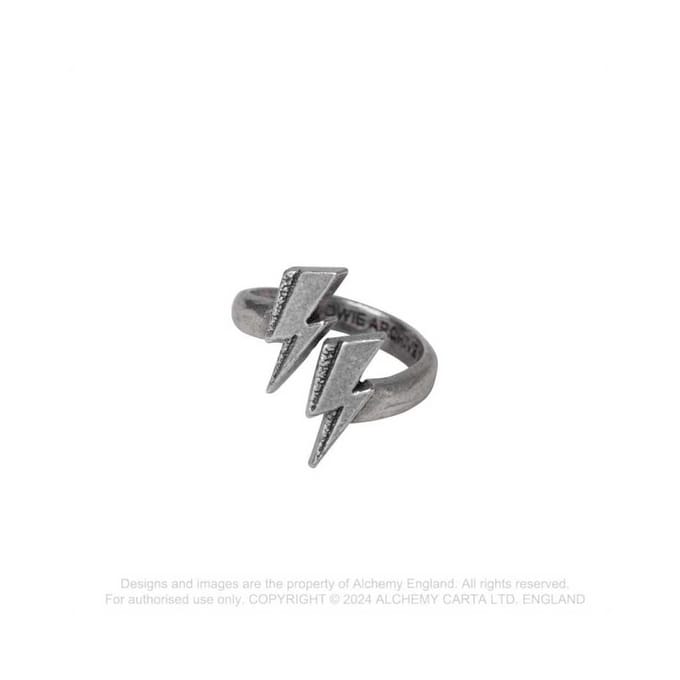 Alchemy David Bowie - Flash Ring - 17.1 - 18.3 mm - Zilverkleurig