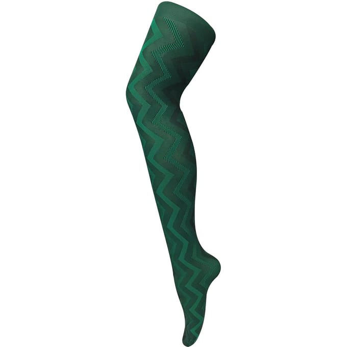 Sock Snob Dames80 denier ondoorzichtig patroon panty's - Weef Groen