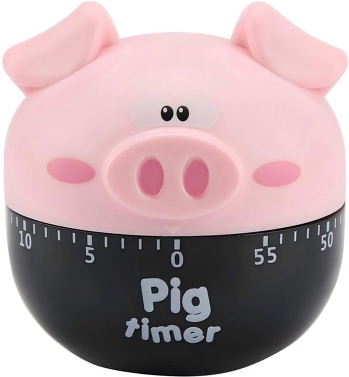 Allecto - Mechanische keukentimer - Schattig varken ontwerp - Roze