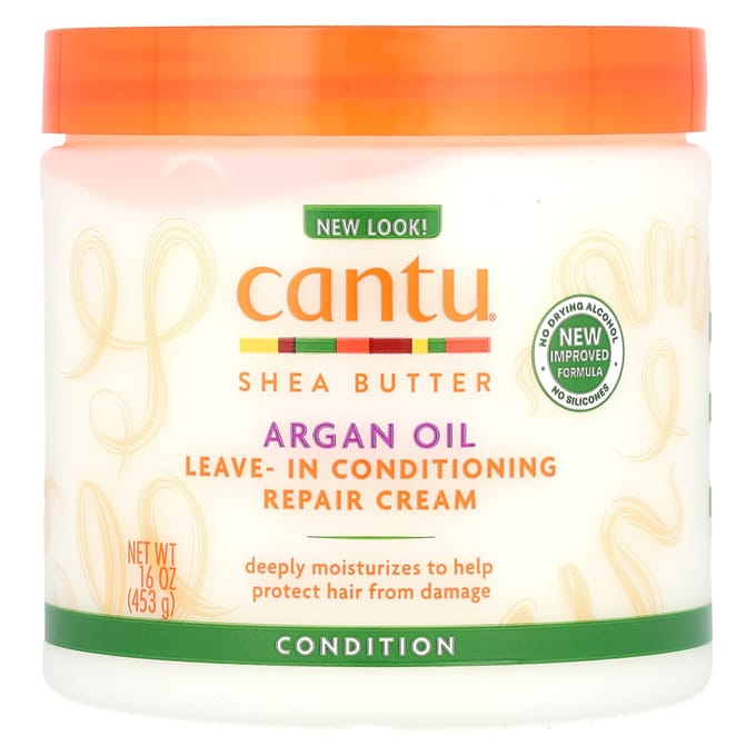 Cantu, Arganolie Leave-In Conditionerende Herstelcrème, 453g (16oz) beige