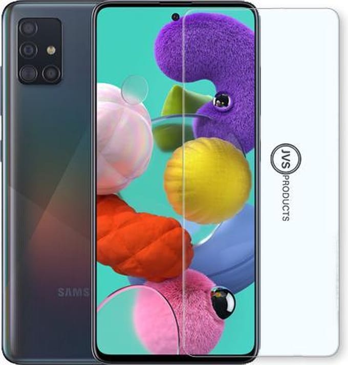 Screenprotector geschikt voor Samsung Galaxy A51 - Tempered Glass - Beschermglas - Glas - Transparant