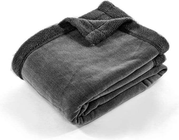 Tiseco Home Studio - Deken CHENILLE BRUSHED - microflanel plaid - 130x170 cm - Grijs