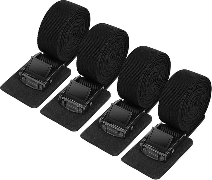 Verstelbare spanbanden 4-pack 50 cm met klemgesp voor bagage en lading