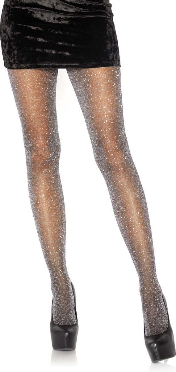 Transparante Lurex Glanzende Panty Dames Leg Avenue