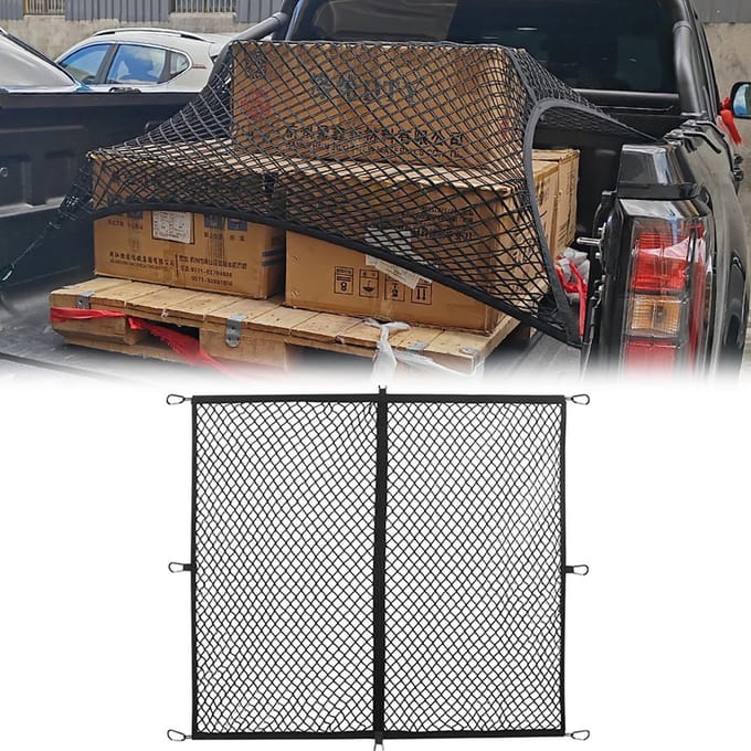 Dailygoods - Hoge Elasticiteit Vrachtnet voor Auto - Cargo Net Mesh Organizer met 8 Haken