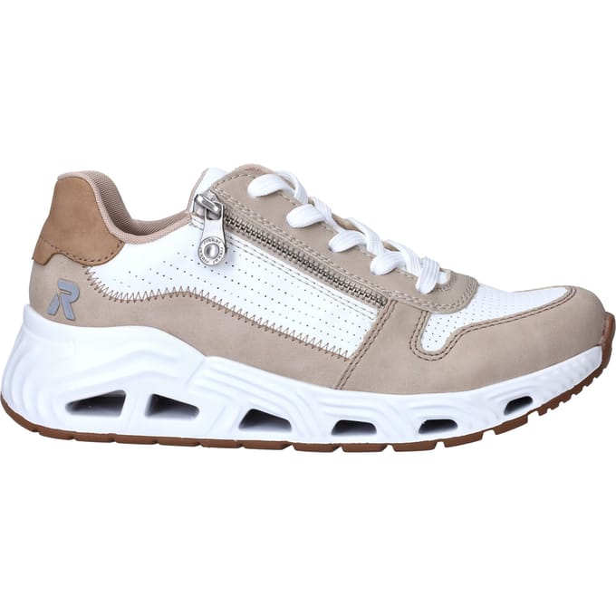 Rieker Sport Sneakers - Dames - Beige - Maat:41