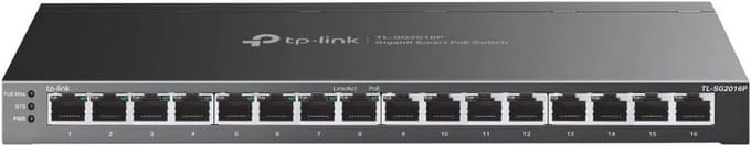16-poorts Gigabit Smart PoE-switch - L2+ Managed Netwerkswitch