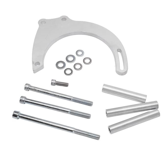 Dynamo Beugel Kit CNC Aluminium Zilver Vervanging voor Chevy Small Block Lange Waterpomp white