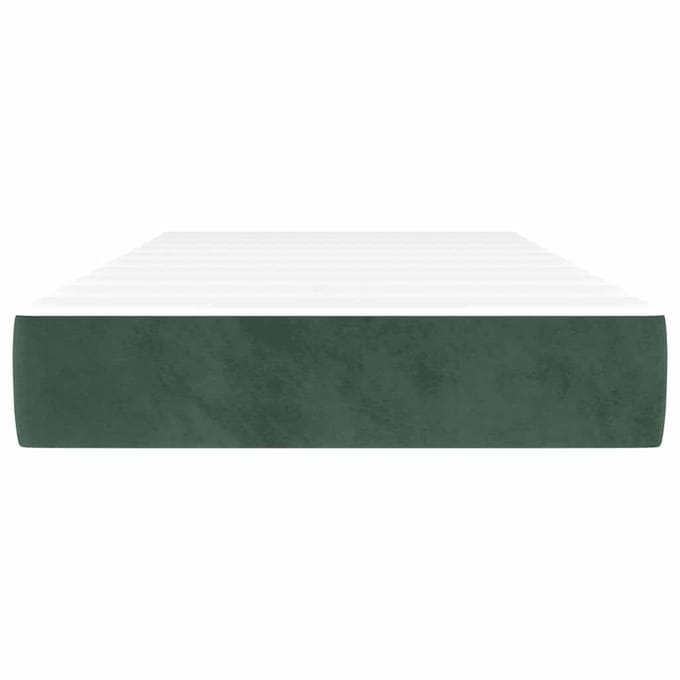 vidaXL - Pocketveringmatras - medium - 80x210x20 - cm - fluweel - donkergroen