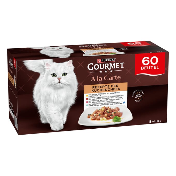 60 x 85 g Gourmet à La Carte Kattenvoer