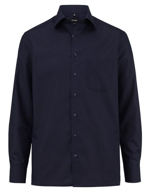 OLYMP Luxor Overhemd, Modern Fit, New Kent, Marineblauw