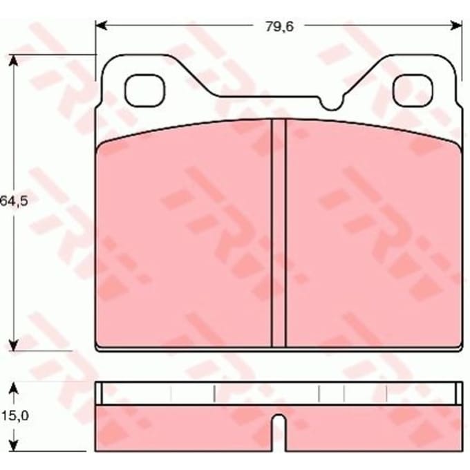 Remblokset TRW GDB1065, voor