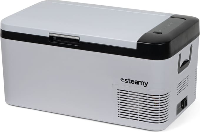 Steamy-E Single Zone Elektrische Compressor Koelbox - 20 Liter - 12V en 230V - voor auto en camping - Wit