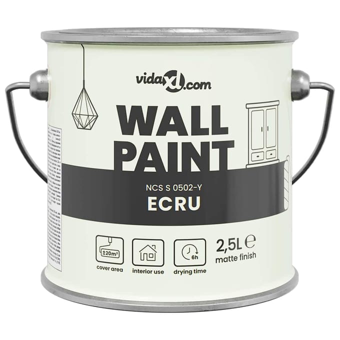 vidaXL Muurverf Bruin 2,5 L Wandprint