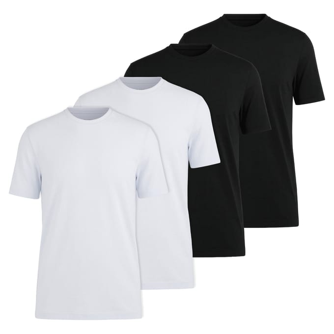 OLYMP T-shirt 4 Pack Crew Neck T-Shirt Verpakking van 4