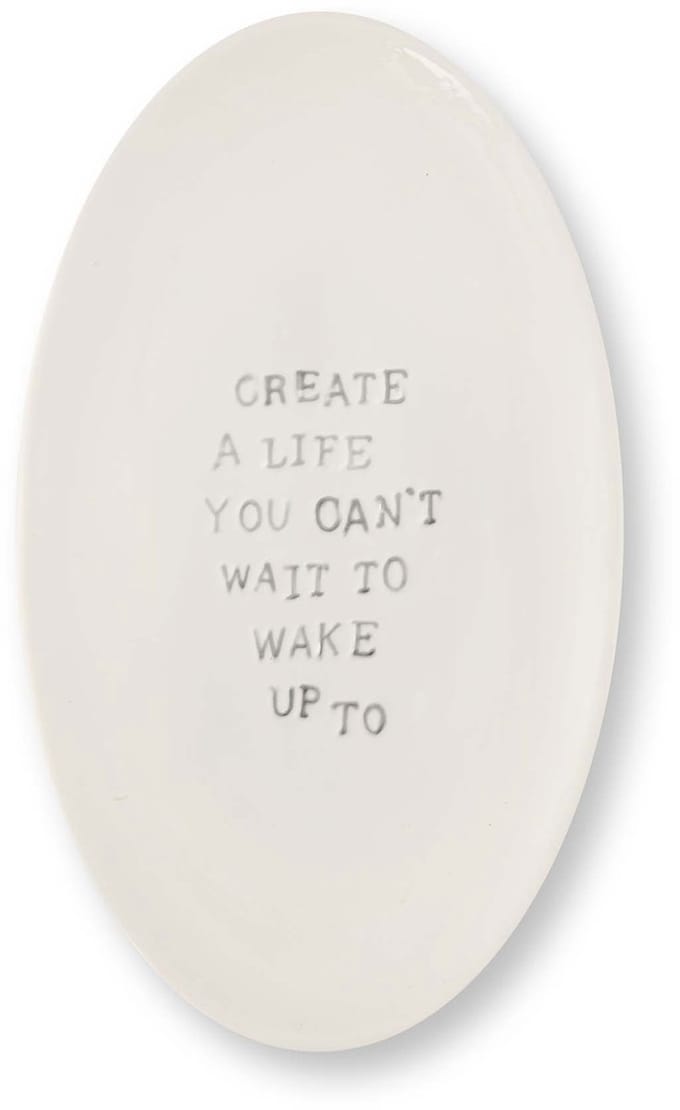 vtwonen Muurdecoratie - Create - Wanddecoratie van Keramiek - Gebroken wit - 15x25.5x1.5cm