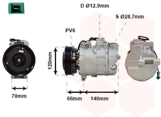 Van Wezel - AIRCO COMPRESSOR VOOR AUDI A4 B5 1994-1998 4B0260805B