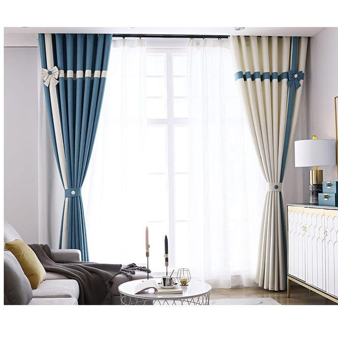 Rideaux pare-soleil modernes et simples pour les chambres et les salons (200×270cm) 2PC