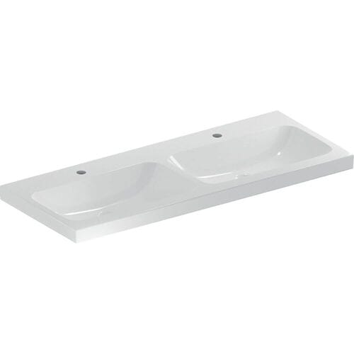 Geberit iCon Light double washbasin 120 cm with 2 tap holes, without overflow 501.838.00.5