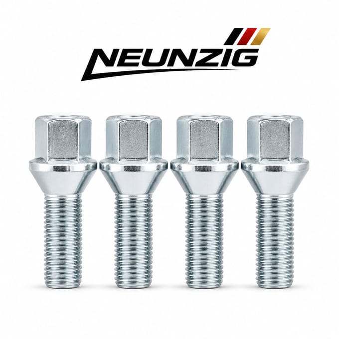 Neunzig Wielbouten M12x1,5 Zilver Conisch 35 mm (58 mm) - Set van 4