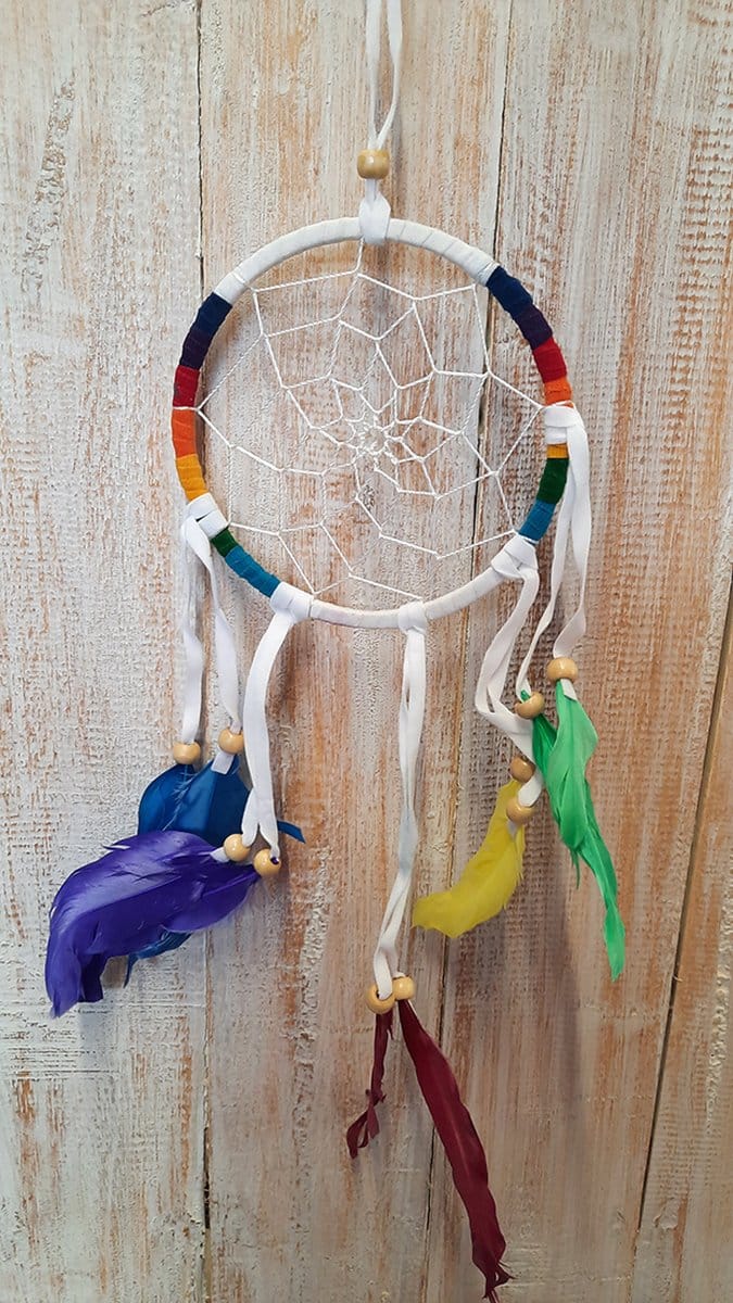Dromenvanger Regenboog wit 12cm