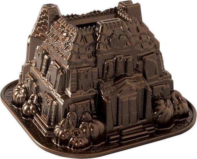 Tulband Bakvorm "Haunted Manor Bundt Pan" - Nordic Ware | Fall Harvest Bronze