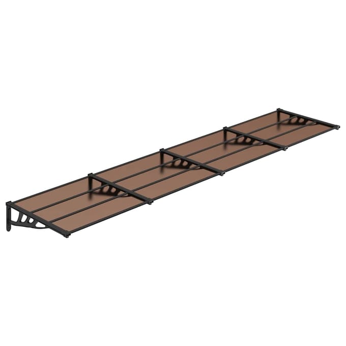 vidaXL - Deurluifel - 396x90 - cm - polycarbonaat - zwart