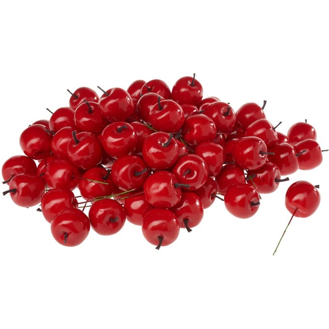 VBS Decoratieve appels op een draad "Rood", 80 stuks