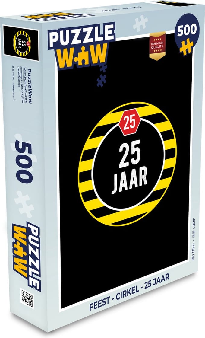 Puzzel Feest - Cirkel - 25 jaar - Legpuzzel - Puzzel 500 stukjes