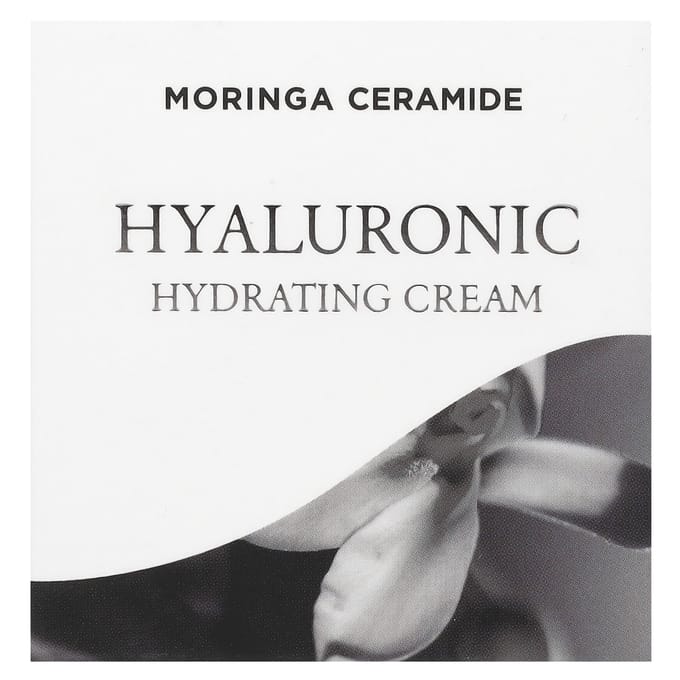 Crème Hydratante Moringa Céramide Acide Hyaluronique, 50 ml(1,69 fl oz) white