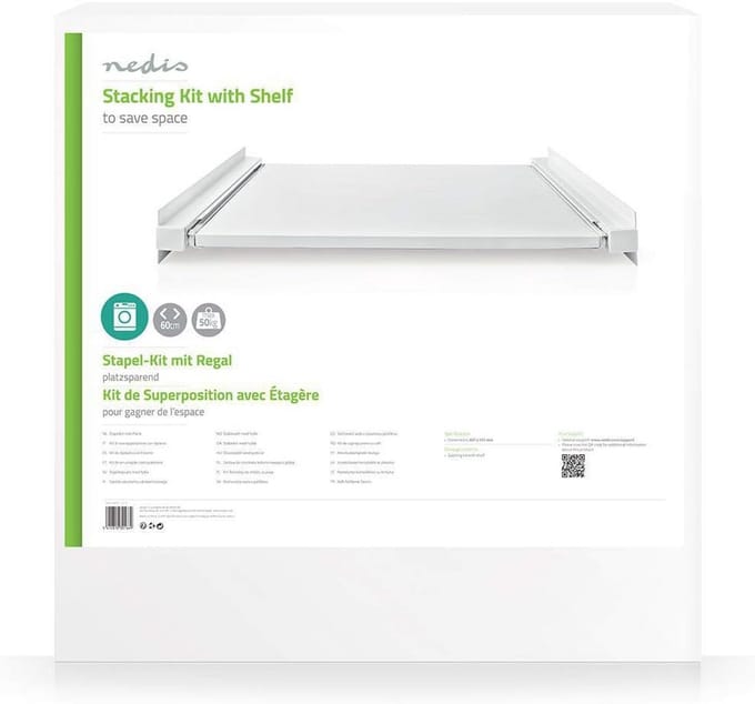 Stapelset voor Wasmachine/Droger 60.5 cm - Ruimtebesparende Oplossing