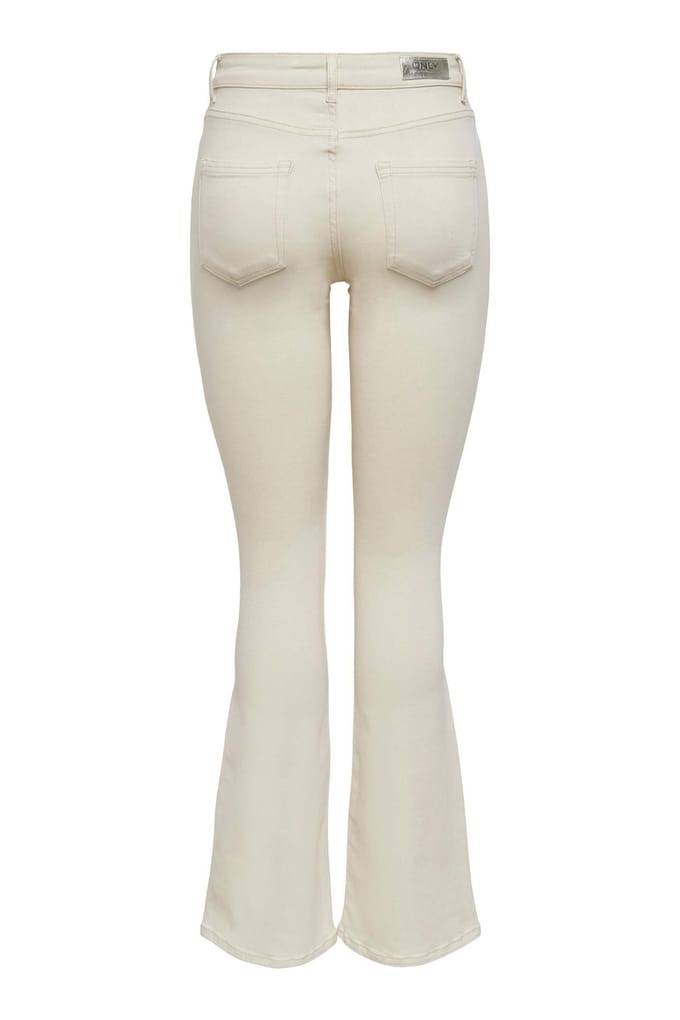 ONLY ONLBLUSH MID FLARED DNM DOT019 NOOS Dames Jeans - Ecru