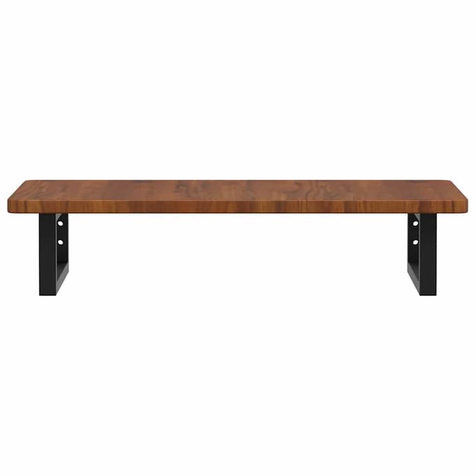 vidaXL - Badkamer - wandschap - staal - en - massief - eikenhout