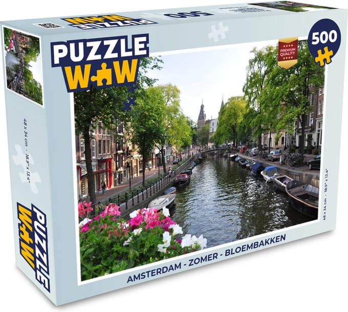 Puzzel Amsterdam - Zomer - Bloembakken - Legpuzzel - Puzzel 500 stukjes