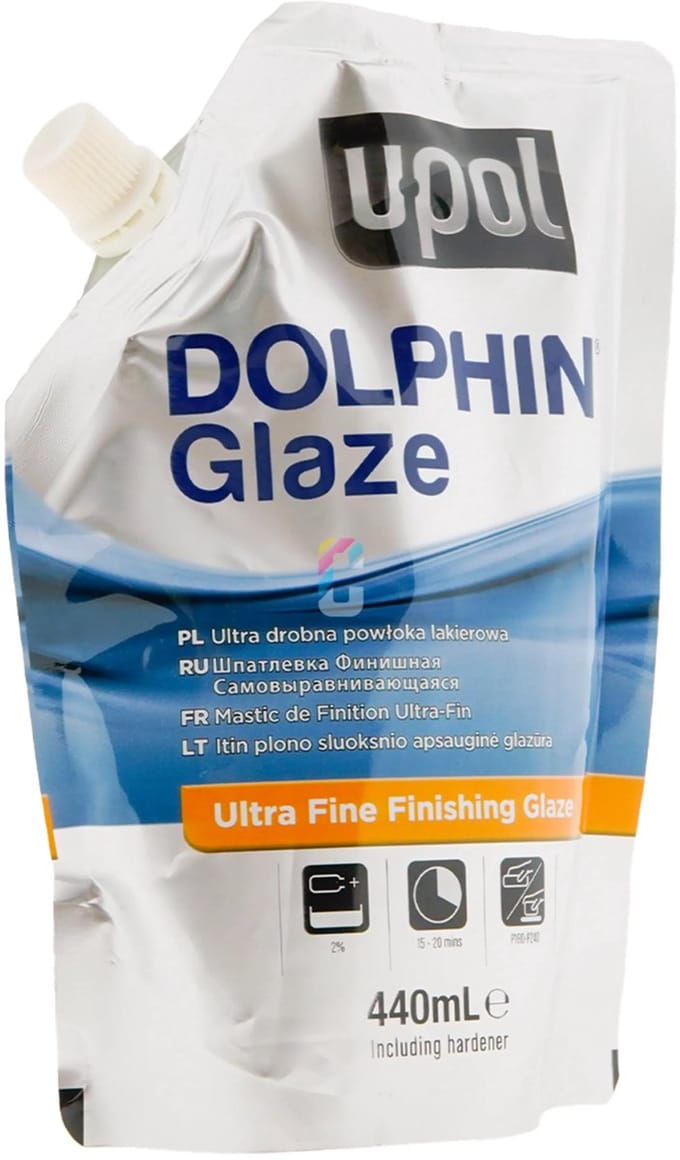 U-POL DOLPHIN Glaze 2K Afwerkingsplamuur 440ml + Verharder