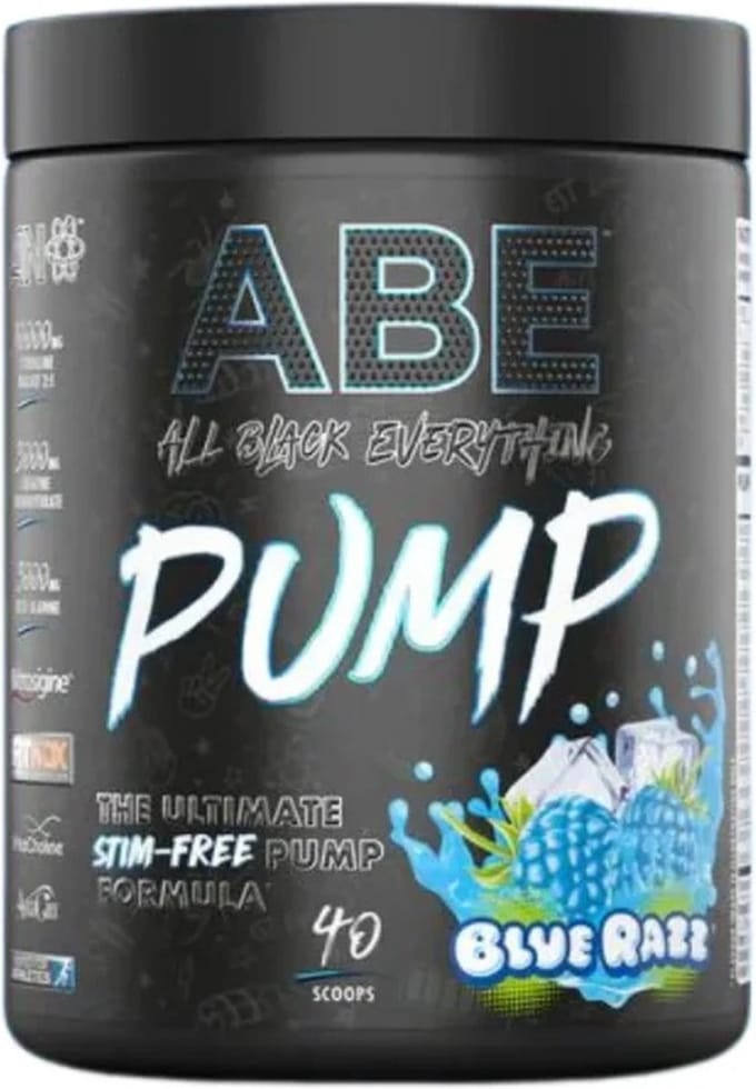 Pre-Workout - ABE PUMP - ZERO STIM PRE-WORKOUT - 500g - Applied Nutrition - 500 g Blue Razz