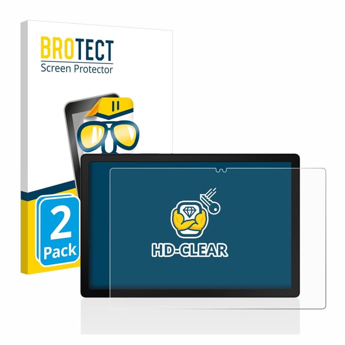 BROTECT - Screenprotector voor Samsung Galaxy Tab A8 WiFi / LTE - Folie Beschermfolie transparant 2 Stuks
