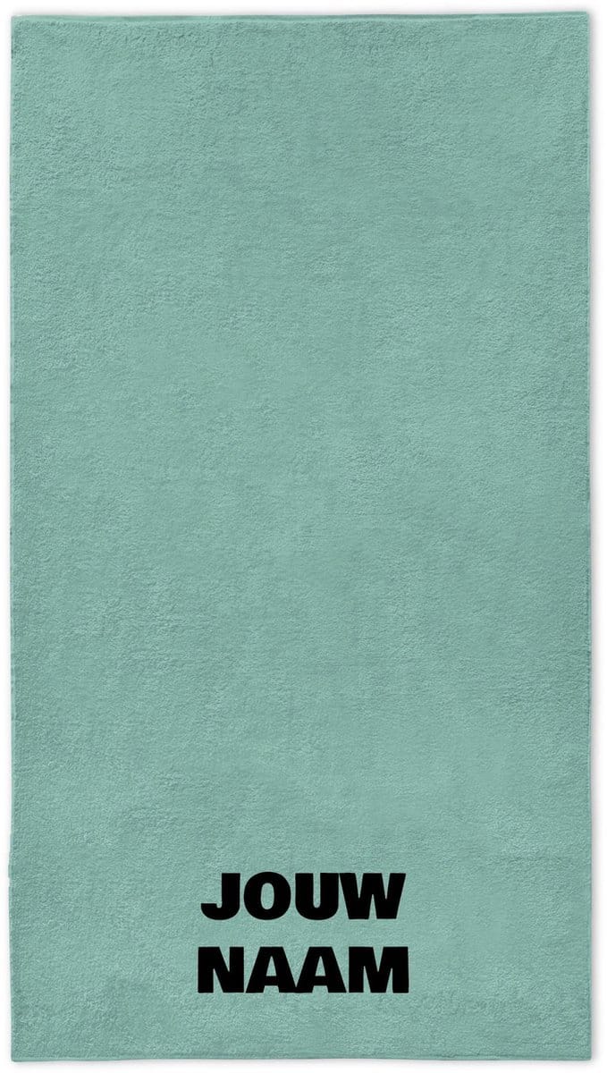 Strandlaken met naam stonegreen 100x200cm