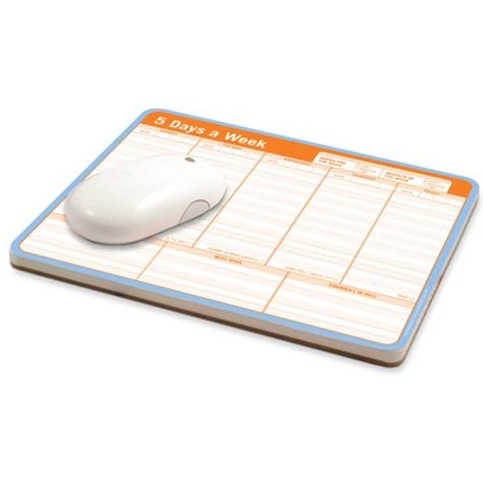 Knock Knock Mousepad: 5 Days A Week - Knock Knock Paper Mousepads - Knock Knock