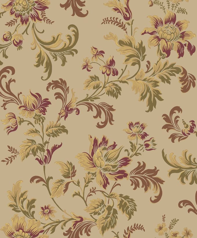 Boråstapeter Vliesbehang 8065 - Anno II - Klassiek Beige - 53cm x 10.05m