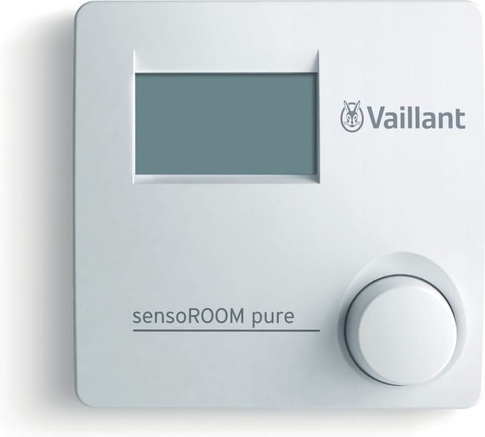 Vaillant sensoROOM pure VRT 50/2 Modulerende Kamerthermostaat - eBUS - Digitaal Display - Wit - 0010038663